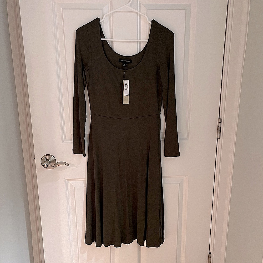 Olive Green Midi Dress Petite
